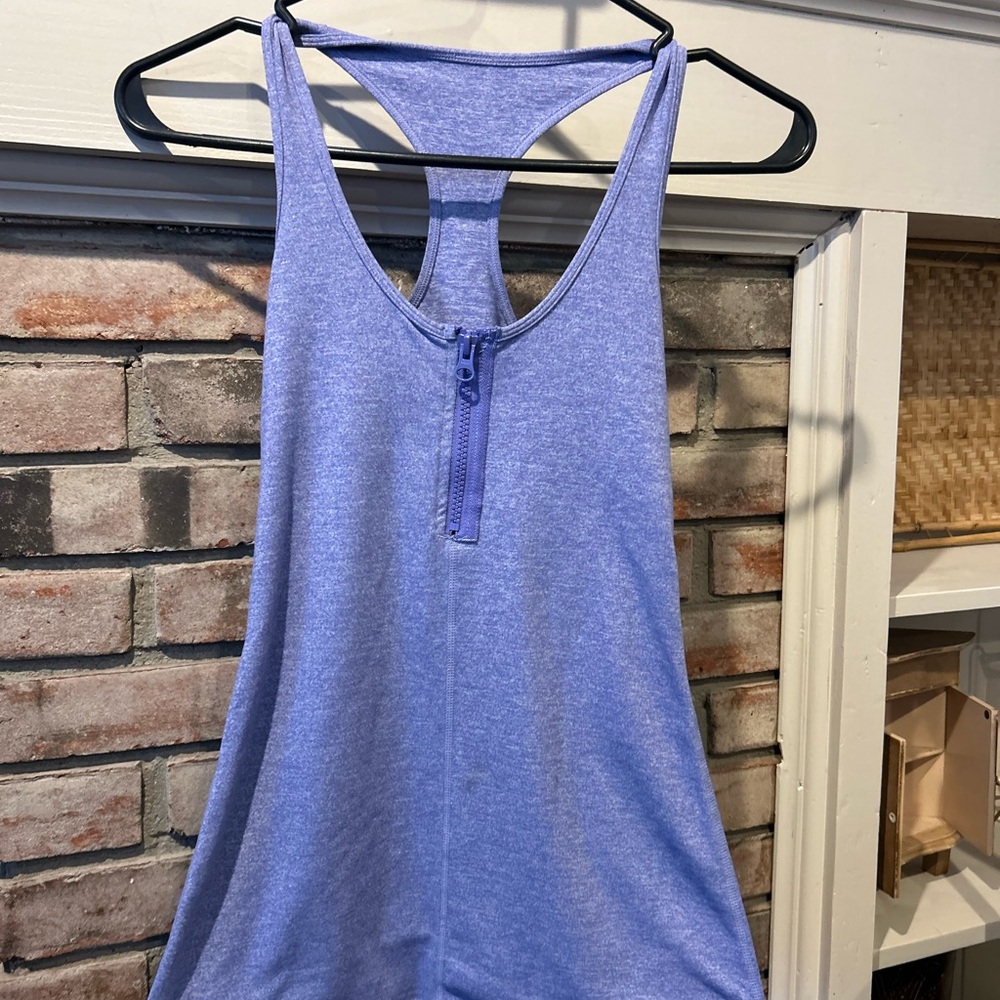 Lululemon Womens Goals Deeper Tank Front Zipper in Periwinkle Size S